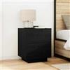 Lumanois Armadio da Notte con cassetto 2 PCS Rovere Nero 45 x 40 x 55 cm, Mobili,Tavoli,Comodini, 29.7kg-863062