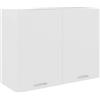 Generico Mobile Pensile "Lyon" Bianco 80x31x60 cm in Legno Multistrato,Mobili,Armadietti e portaoggetti,Pensili da cucina-801276