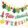 BACH AND BOOZY stendardo Feliz Navidad Ghirlanda Natalizia Sfondo Albero di Natale