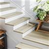 NEU.HOLZ Set di 6 Profili Coprigradini Arrotondati in PVC Copertura Gradini per Rivestimento Scale Interne 120 x 32 x 4,6 cm Colore Tessuto Milan