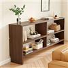 Wetsfgdg Consolle Ingresso Stretta in Legno Stile Vintage, Pannello 15mm Antiribaltamento, Incavo Battiscopa, Facile Montaggio, Soggiorno, Corridoio, Studio(150×22×86.5cm)