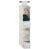 Relaxdays 3x Organizer Armadio per Stoffa, 6 Scomparti, 2 Cassetti, Scaffale da Appendere; 82 x 14,4 x 30 cm, Flessibile, Bianco