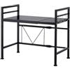 LANTUS Supporto da forno a microonde estensibile, organizer da cucina a 2 livelli con ganci, ripiano in acciaio al carbonio, capacità di peso di 55 LB, 40/64 * 45 * 36,5 cm - Nero
