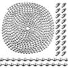 TOAOB THE ONE AND ONLY BABY TOAOB 6 Metri Catena di Perline Catena Palline a Sfera in Acciaio Inox 4.5 mm per Tenda a Rullo Regolabile Estensione Catene con Connettoro Corrispondenti per Realizzazione di Collane di Gioielli