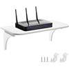 ZLLkeji Mensole da Muro Legno Mensole da Muro per Router Mensole da Parete Senza Foratura per Telecamere, Baby Monitor, Router 39 * 20 * 13.5cm