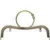 ZQINGQING Chiusura Borsa Uncinetto Telaio for Borsa in Metallo 22 Cm/8.7 Chiusura Ad Arco retrò con Chiusura A Bacio in Rilievo for La Realizzazione di Borse for Manico Sostituzione Hardware(Bronze)