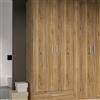 Forte ECONOBOX - Armadio a 2 ante a 2 ante con ripiani, asta appendiabiti e cassetto, in legno di quercia Mauvella, larghezza 88,9 cm, altezza 210,5 cm, profondità 54,2 cm