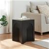 [en.casa] Tavolino Cubo con Design Arcuato Decorativo e Feltrini Protettivi Tavolino Laterale per Salotto Camera Studio 45x35x35 cm Nero