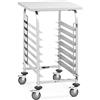 Royal Catering RCTW 7 TB Carrello portavassoi - 7 ripiani + appoggio - Acciaio inox - Royal Catering
