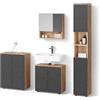 Livinity Set mobili bagno Ronco, Antracite con struttura a nido d'ape 60 cm