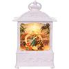Holyart Lanterna Natività Vetro Neve Glitter luci 25x15x10 cm