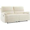 Vente-unique - Divano relax 3 posti Lunano - poliestere - beige