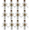 Aurora Store 12 bottigliette in Vetro ALBERO DELLA VITA Tappo Sughero Bomboniera Confetti h.12 cm diam. 2.5 cm provetta fiale portaconfetti Diciottesimo Compleanno 18 Anni COMUNIONE BATTESIMO MATRIMONIO NASCITA