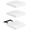 FURNITABLE Mensola da Muro Set di 3 Mensola da Parete Compatte da 20 x 20 cm, in MDF, per Bagno, Cucina, Corridoio, Bianco