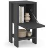 BAKAJI Mobiletto Armadietto Comodino in Legno MDF Ripiano Interno Chiusura ad Anta Tavolino Laterale Divano Mobile Arredamento Casa Ufficio Design Moderno Industriale 55 x 30 x 30 cm (Antracite)