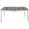 KONTE.DESIGN Tavolo POSITANO allungabile in legno effetto invecchiato, struttura in legno bianco, 160x90 cm