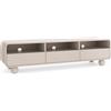 3E 3xE living.com 3xE living Mobile TV in cashmere con ripiani e ante - Design moderno, gambe a forma di palla, 180 x 44 x 39 cm