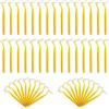 XNIVUIS 0,7 mm Giallo Spazzolini Interdentali,Spazzolino da Denti Filo Interdentale Bastoni con Manico Lungo,Scovolino Interdentale per l'Igiene Interdentale,Pulizia Denti(50 Pezzi)