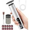POFIBO Pedicure Elettrico Professionale Piedi - 2 in 1 Levigatore a 9 Velocità con Display LCD, Rimuove Calli e Pelle Dura da Talloni e Piante per Piedi Morbidi e Lisci (argento)