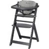 Bebeconfort Timba + Cuscino Seggiolone Crescita 6 Mesi - 10 Anni fino a 30 kg Vassoio Rimovibile Sedile Regolabile Poggiapiedi Compatibile Timba Baby Grafite Minerale