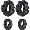 LSYYSL Set di 4 copricerchi per passeggino, copriruote per sedie a rotelle, impermeabili e antisporco, accessori antipolvere (nero)