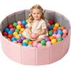 XEERUN Pozzo per palline, 80 cm, pieghevole, per bambini, palline, palle, palle, palle, piscina, per bambini, ragazzi, ragazze, cani, animali domestici, per interni ed esterni, rosa