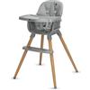 Bebeconfort Avista 2, Seggiolone Pappa 4 in 1, 6 mesi - 4 anni (60 kg), Seggiolone Evolutivo, Rialzo Sedia Bambini, Sedia e Sgabello, Seduta Imbottita, Vassoio Regolabile 3 posizioni, Tinted Grey