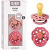 BIBS Boheme Ciuccio, 0-6 mesi, confezione da 2, Dusty Pink/Coral