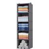 Lifewit Organizer Armadio da Appendere con 5 Ripiani e 2 Ganci Robusti, Ripiani per Armadio Interno, Organizzatore Pieghevole, Contenitori per Vestiti, 102 cm (H), Grigio