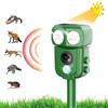 LEMENG Dissuasore per Gatti a Ultrasuoni, Energia Solare, IP66, Impermeabile, con Frequenza Regolabile, per Allontanare Animali, 5 Modalità, Regolabile, Dissuasore per Animali, Ultrasuoni