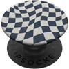 Cute Square Checkers Cute Pattern Design Swirl Scacchiera Vintage Blu Navy PopSockets PopGrip Adesivo
