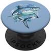 SHARK ART and Shark Designs by Scarebaby Squalo feroce nei toni del blu PopSockets PopGrip Adesivo