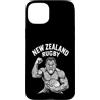 New Zealand Rugby Maori Inspired Kiwi Ha Custodia per iPhone 15 Plus Nuova Zelanda Rugby Maori Tatuaggi Giocatore Haka