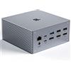 Tiergrade Docking station con tripla display per laptop Thunderbolt 3 e USB-C (2 X 4K HDMI, DisplayPort, 6 porte USB, LAN, SD/TF, ricarica 60 W)
