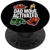 Funny Dad Life Fatherhood Apparel Dad Mode Activated Funny Fatherhood Minivan Parent Graphic PopSockets PopGrip Adesivo