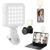 Romon Luce video RGB, 3000-6000K 3 modi luce regolati Luce portatile, Fotografica con 3 Cold Shoe, 2200 mAh, Ricaricabile CRI 95+ per Phone, iPhone, Android, iPad, Laptop