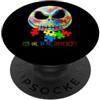 It's Ok To Be A Little Different Autism Va bene essere un po 'diverso autismo scheletro divertente PopSockets PopGrip Adesivo