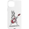 Vintage Dog Rocker Guitarist Gifts and A Custodia per iPhone 15 Plus Cane divertente in stile rock alano che suona la chitarra Rocker