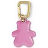 UNTAGS - Charm Orso - Materiale Effetto Pelle - Ciondolo per Smartphone, Portachiavi con Moschettone in Metallo Colore Oro Incluso - Rosa