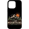 Vintage Hiking Outdoor Nature Lover Grap Custodia per iPhone 15 Pro Max Mi piacciono le montagne e 3 persone Escursioni in montagna Camp