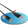 ADVANconnect Cavo per stampante USB, tipo A a B, cavo ad alta velocità 3,00 m, cavo di collegamento per scanner e stampante, cavo di collegamento, USB 2.0, trasferimento dati 480 MB/s, nero