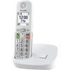 Panasonic KX-TGU410EXW Telefono Cordless Digitale senza Segreteria Telefonica, Unità Base e 1 Ricevitore, Display LCD, Fav Call, Torcia, Compatibile con Apparecchi Acustici, Bianco e Argento