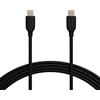 Amazon Basics Cavo di ricarica rapida da USB-C a USB-C 2.0, velocità 480 Mbps, certificato USB-IF, per Apple iPhone 16/15, iPad, Samsung Galaxy, tablet, laptop, 3 m, nero