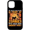 Push Front Zombies Save Siberian Husky G Custodia per iPhone 12/12 Pro Ti spingerei davanti agli zombi per salvare il mio Hus siberiano