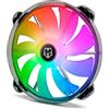 NOX XTREME PRODUCTS Nox Hummer X200 -NXHUMMERX200FAN- Ventola per case PC da 200 mm, ARGB, 9 pale traslucide, design super sottile e silenzioso, cuscinetti idraulici, supporti angolari in gomma