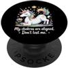Yoga Unicorn Woman Spiritual Alignment A Design yoga con unicorno allineato, i miei chakra sono allineati PopSockets PopGrip Adesivo