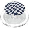 Cute Square Checkers Cute Pattern Design Scacchiera vintage a scacchi blu navy e bianco PopSockets PopGrip per MagSafe