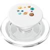 Cool Solar System Designs Pianeti del sistema solare, Terra, Sole, Scienze spaziali Bambini, Adulti PopSockets PopGrip per MagSafe