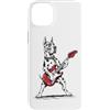 Vintage Dog Rocker Guitarist Gifts and A Custodia per iPhone 14 Plus Cane divertente in stile rock alano che suona la chitarra Rocker