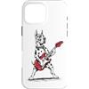 Vintage Dog Rocker Guitarist Gifts and A Custodia per iPhone 16 Pro Max Cane divertente in stile rock alano che suona la chitarra Rocker